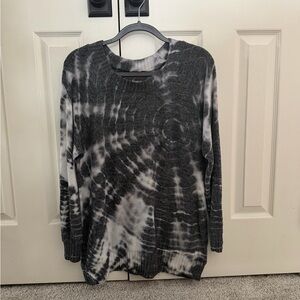 Torrid Black and White Tie-Dye Sweater